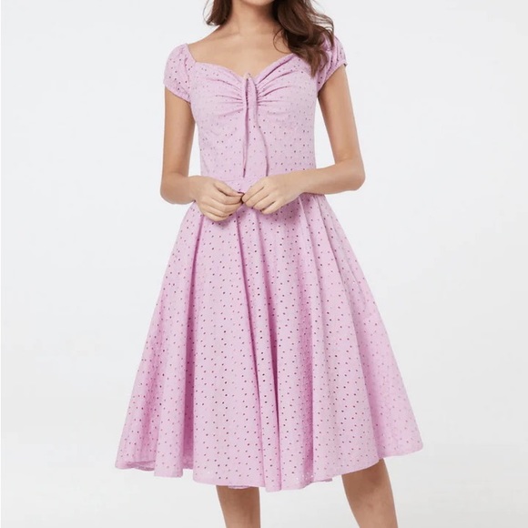 Timeless London Dresses & Skirts - Timeless London Julie Dress Lilac Lavender Broderie Anglaise Floral Lace Spring